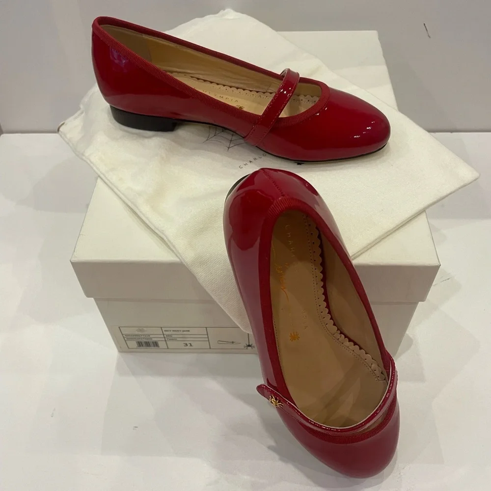 Charlotte Olympia Red and Gold Dress Shoes